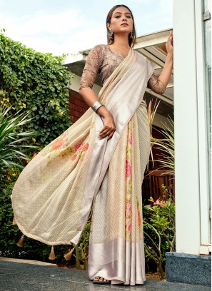 Cream Brasso Classic Saree