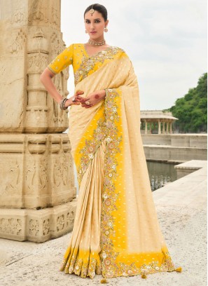 Cream Color Contemporary Saree