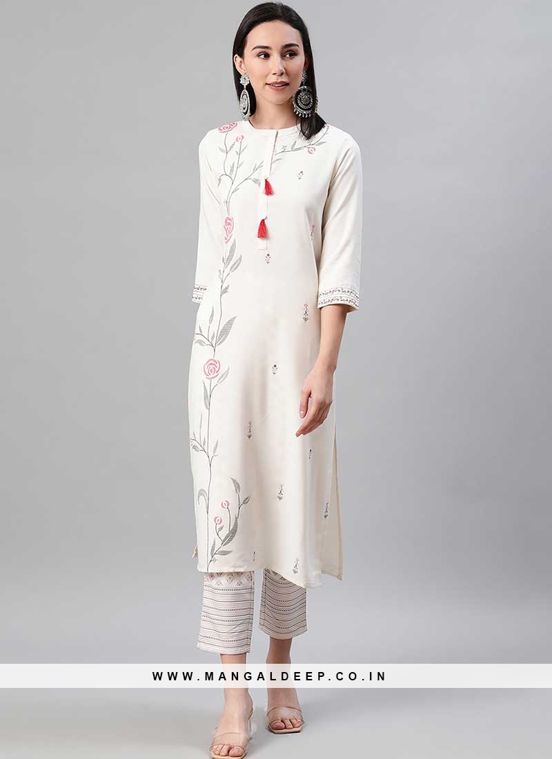 Cream Dupatta Kurtas Sets - Buy Cream Dupatta Kurtas Sets online in India