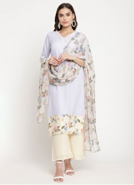 Crepe Silk Lavender Readymade Salwar Kameez