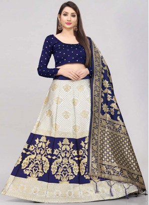 Customary Banarasi Silk Jacquard Work Lehenga Choli