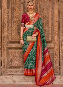 Customary Printed Silk Saree