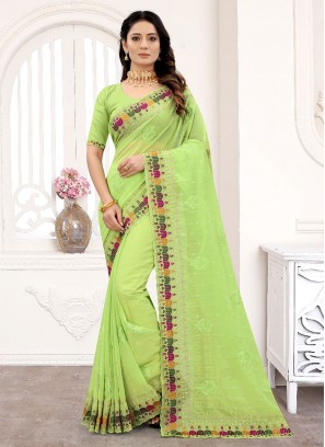 Customary Resham Classic Designer Saree