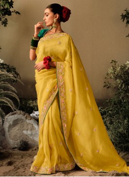 Customary Silk Wedding Contemporary Style Saree