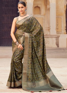 Cute Digital Print Classic Saree