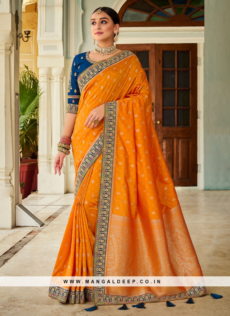 Wedding Wear Zari Work Pure Designer Lichi Silk Saree, 5.5 M (separate  Blouse Piece) at Rs 749 in Surat
