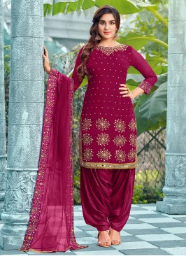 Dainty Faux Georgette Festival Patiala Salwar Suit