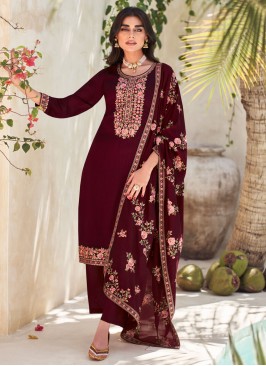 Dainty Silk Wedding Palazzo Salwar Kameez