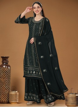 Dashing Sequins Reception Trendy Salwar Kameez