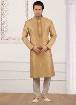 Dazzling Beige Color Party Wear Kurta Payjama