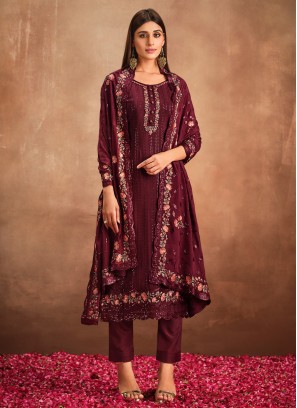 Dazzling Embroidered Trendy Salwar Suit