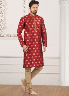 Dazzling Maroon Color Designer Kurta Payjama