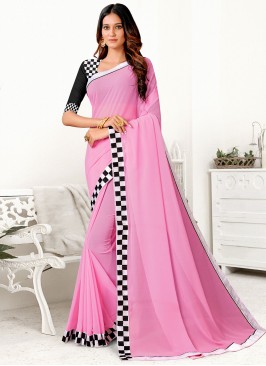 Delectable Georgette Festival Contemporary Style Saree