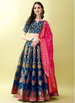 Delectable Jacquard Work Trendy Lehenga Choli
