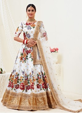 Delectable Off White Lehenga Choli