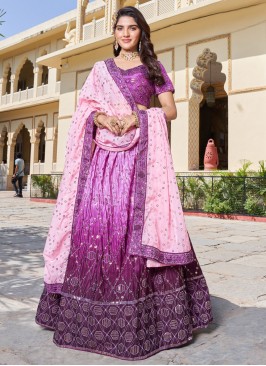 Delectable Purple Lehenga Choli