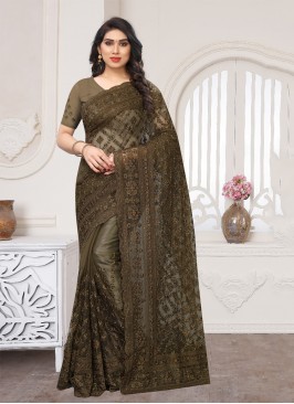 Delectable Resham Wedding Designer Saree