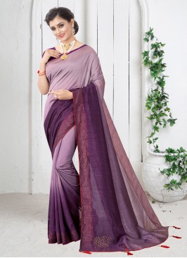 Delectable Silk Swarovski Shaded Saree