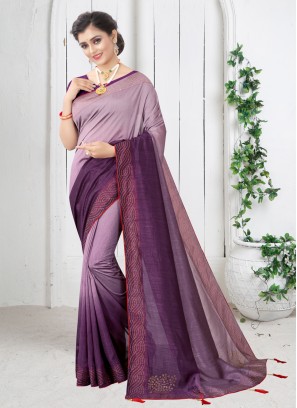 Delectable Silk Swarovski Shaded Saree