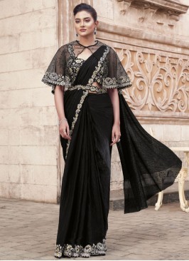 Delightful Sequins Satin Silk Contemporary Saree