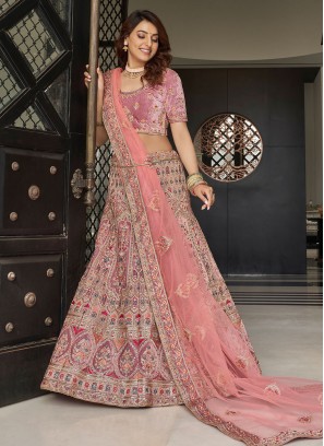 Delightful Zari Velvet A Line Lehenga Choli