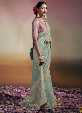 Delightsome Contemporary Saree For Sangeet