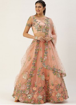 Delightsome Embroidered Net Lehenga Choli