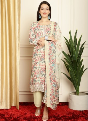 Demure Multi Colour Digital Print Trendy Salwar Suit