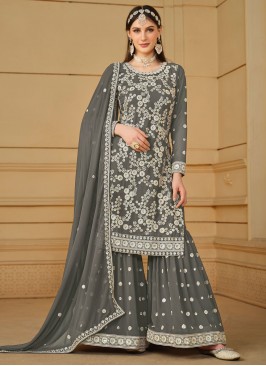 Deserving Embroidered Ceremonial Trendy Salwar Suit