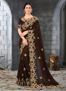 Deserving Silk Mehndi Designer Saree