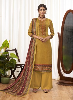 Designer Function Wear Yellow Color Salwar Kameez