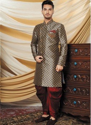 Designer Grey Color Indo Western