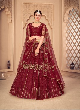 Designer Thread Embroidery Work Lehenga Choli