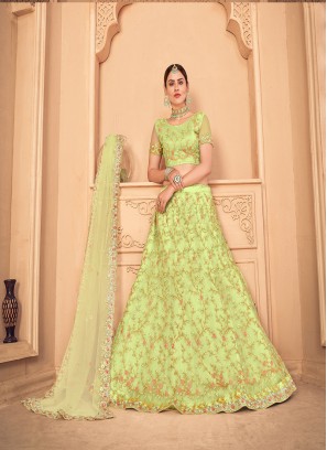 Designer Thread Embroidery Work Lehenga Choli