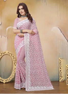 Desirable Embroidered Party Trendy Saree