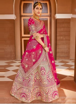 Desirable Embroidered Velvet Bollywood Lehenga Choli