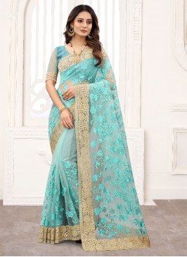 Dignified Blue Classic Saree