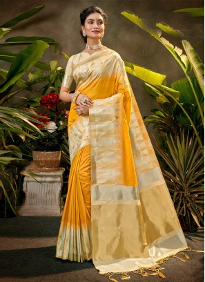 Dignified Classic Saree For Mehndi