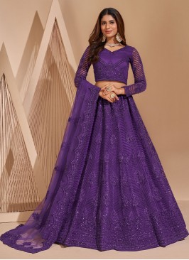 Dignified Cord Net A Line Lehenga Choli