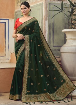 Dignified Green Saree