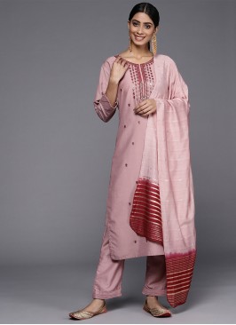 Dignified Mauve  Embroidered Salwar Kameez