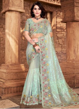 Dignified Net Wedding Contemporary Saree