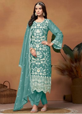 Dignified Organza Pakistani Salwar Kameez