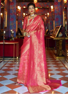 Dignified Pink Festival Traditional Saree