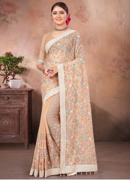 Dilettante Georgette Embroidered Classic Saree