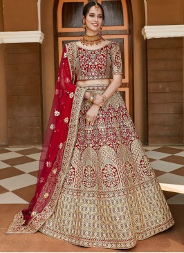 Dilettante Red Lehenga Choli