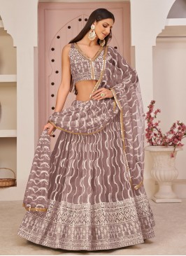 Distinctive Net Sequins Lehenga Choli