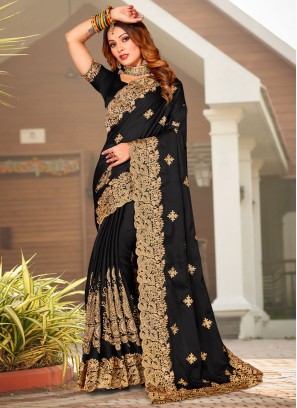 Distinctive Satin Designer Saree