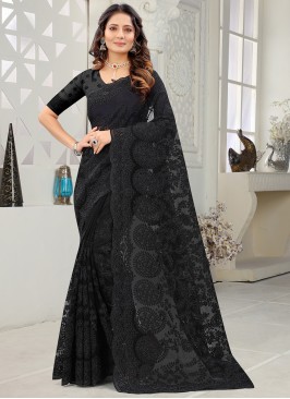 Distinctively Black Designer Saree