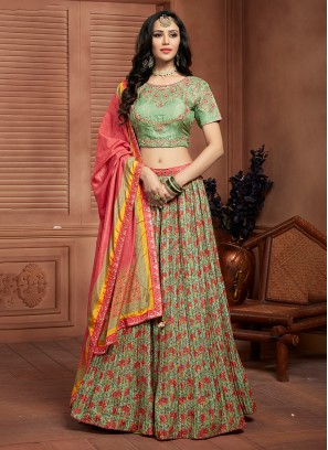 Distinctively Chinon Designer Lehenga Choli